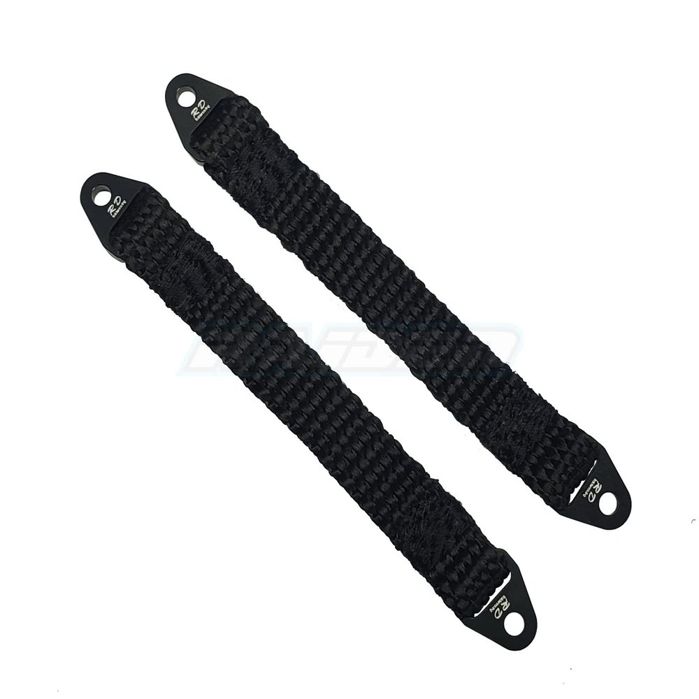110mm Suspension Damper Travel Limit Straps for Traxxas EREVO 2.0 E-REVO REVO 3.3 Summit Slayer for Axial AX10 SCX10 EXO Wraith Yeti RC Crawler - Grey 2pcs