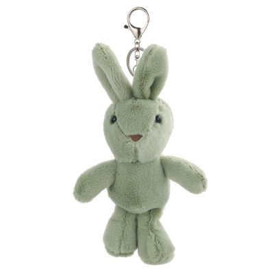 Abaodam Bunny Keychain Soft Cute Rabbit Keychain Cartoon Plush Bunny Keyring Plush Animal Toy for Car Bag Pendant