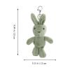Abaodam Bunny Keychain Soft Cute Rabbit Keychain Cartoon Plush Bunny Keyring Plush Animal Toy for Car Bag Pendant view 2