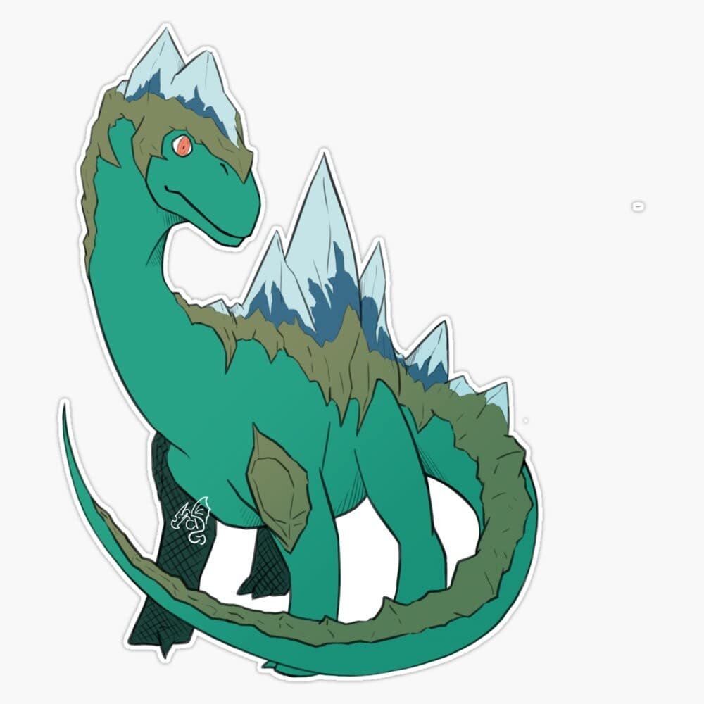 Long Mountain Sticker Decal Size 5"
