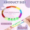 36 Pcs Kids Galentines Friendship Bracelets for Girls Women Valentines Beads Bracelets Stretch Beaded Colorful Jewelry for Birthday Goodie Bag Stuffers Fillers School Gifts Party Favor(Delicate Style) view 2