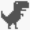 8-Bit Dinosaur Chrome Sticker Decal Size 5" view 1