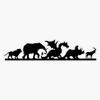 Animal Kingdom Black Sticker Decal Size 5" view 1