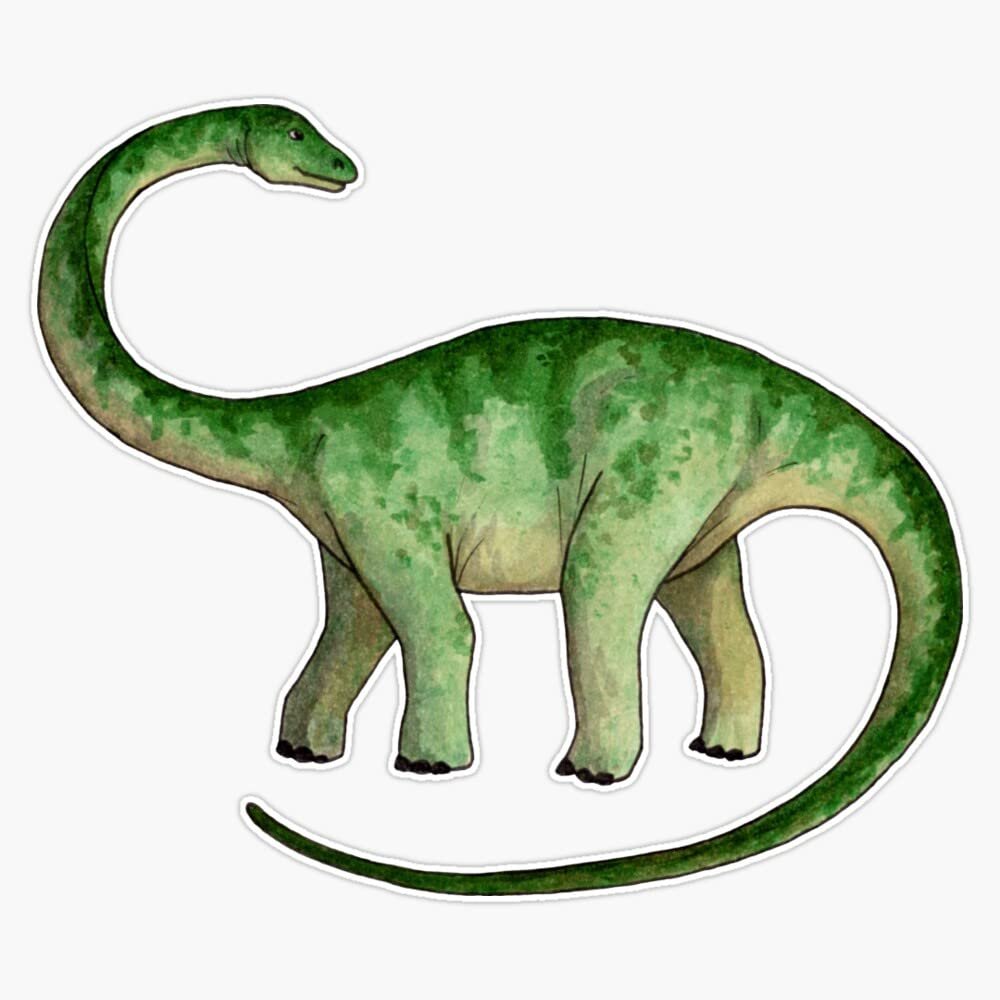 Diplodocus Sticker Decal Size 5"