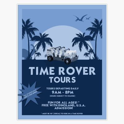 Time Rover Tours Sticker Decal Size 5"