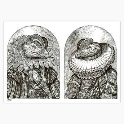 Gerrit and Marien Van Diloff Sticker Decal Size 5"