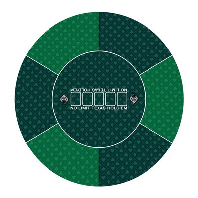 nuveti 24/31/47/55 inch Round Poker Mat for Texas Holdem | Portable Poker Table Top with Art Deco Layout Print 8 Player Game Layout Mat to Play Cards, Poker Games, Blackjack, Casino
