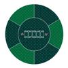 nuveti 24/31/47/55 inch Round Poker Mat for Texas Holdem | Portable Poker Table Top with Art Deco Layout Print 8 Player Game Layout Mat to Play Cards, Poker Games, Blackjack, Casino view 1
