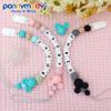 Personalized Pacifier Clip with Name, Customizable Mouse Pacifier Leash for Baby, Universally Fit All Pacifiers (Black) view 3