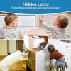 Magnetic Cabinet Locks Baby Proofing (16 Pack + 2 Keys), Aukfa Children Proof Cupboard Drawers Latches with Adhesive, Child Locks Easy Installation, No Drilling or Screws Fixed view 4