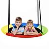 40 Inch Saucer Tree Swing for Kids Outdoor, Textilene Fabric Tear & UV Resistant Waterproof, Round Disc Circle Swing Set for Backyard Garden Playground, Rainbow view 1