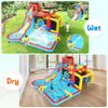 WONFUY Water Slide Bounce House with Blower, Kids Inflatable Water Slide Park Indoor Outdoor Fun Wet Dry Combo Bouncy House Castle w/Splash Pool, Climbing Wall, Cannon, Basketball Hoop, Football Gate view 3