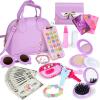 Learn2M Purple Play Purse for Little Girls Ages 3-6, My First Purse Toy with Handbag, Makeup Set, Sunglasses, Smartphone, Wallet, Car Keys, Credit Cards and Fake Money view 1