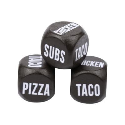 Bobbird Dinner Decision Dice, Fun Wooden Decider Dice,Food Decision Dice, Dinner Dice Decision Take Out Dice, Best Gift for Tangled/Choice Phobia (3 pcs)