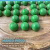30cm Diameter MANGO WOOD SOLITAIRE BOARD GAME with Pea Green Glass Marbles | |classic wooden solitaire game | strategy board game view 2