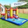 COSTWAY Inflatable Water Slide Castle Kids Bounce House Indoor & Outdoor w/ 480W Blower view 3