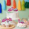18pcs Happy 7th Birthday Roller Skating Cupcake Toppers - Girl's Roller Skating Happy Birthday Party Cupcake Toppers Decorations - 80's 90s Roller Skating Hip Hop party Favors view 2