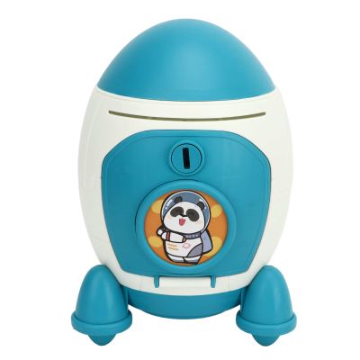 Cartoon Piggy Bank, Space Themed Piggy Bank Toys for Kids, Large Capacity Money Saving Box Money Saver Piggy Bank Toys with Sticker & Key for Boys Girls Room Decor ( 1)