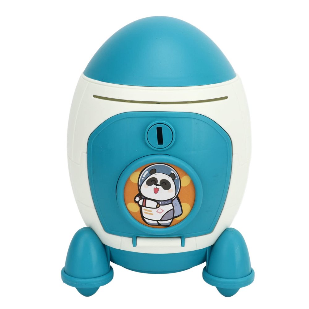 Cartoon Piggy Bank, Space Themed Piggy Bank Toys for Kids, Large Capacity Money Saving Box Money Saver Piggy Bank Toys with Sticker & Key for Boys Girls Room Decor ( 1)