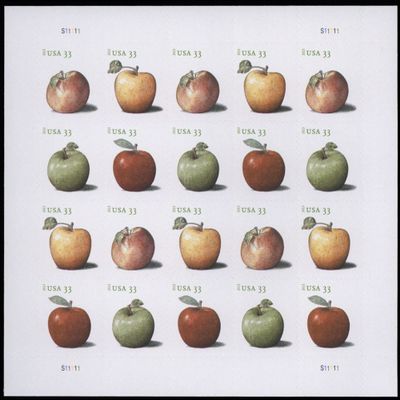Apples 33 Cent Pane of 20 Postage Stamps Scott 4730