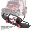 HERCHR Metal Front Bumper with LED Light RC Winch Aluminum Bumper Mount Mount with LED Light Remote Controller Receiver for Traxas TRX4 RC Car Crawler Upgrade Part view 2
