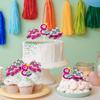 18pcs Happy 8th Birthday Roller Skating Cupcake Toppers - Girl's Roller Skating Happy Birthday Party Cupcake Toppers Decorations - 80's 90s Roller Skating Hip Hop party Favors view 2