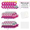 18pcs Happy 8th Birthday Roller Skating Cupcake Toppers - Girl's Roller Skating Happy Birthday Party Cupcake Toppers Decorations - 80's 90s Roller Skating Hip Hop party Favors view 4