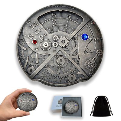 UD Unique Dice Spinner DND Dice Set, Metal Roulette D&D Dice with Gift Box, Dungeon and Dragon RPG Role Playing Gaming Dice