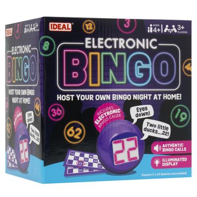 Ideal | Electronic Bingo: Host Your own Bingo Night at Home! | Family Games | 3+ Players | Ages 8+