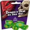 Dragon & Skull Dice Pack Green Glitter by Steve Jackson Games, 16mm view 1