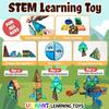 76-Piece Dinosaur Magnetic Tiles; Animal Magnet Tile Gift; Stem Building Set, Preschool, Kindergarten, Toddler Toy for Boys Girls Kids Age 3 4 5 6 7 + view 3