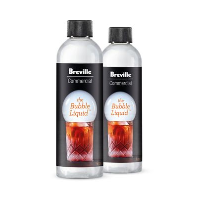 Breville Commercial CSM002CLR0NNA1 Bubble Liquid Refill for Use With Smoke Bubble Kit, Cocktail Infuser, 2 Pack