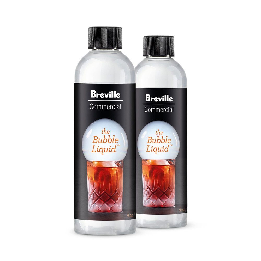 Breville Commercial CSM002CLR0NNA1 Bubble Liquid Refill for Use With Smoke Bubble Kit, Cocktail Infuser, 2 Pack