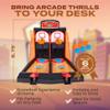 Forest & Twelfth Desktop Mini Basketball Sports Game Set Basketball Mini Arcade Game, Tabletop Basketball Hoop for Office and Home, Arcade Gaming Experience - Includes 6 Mini Basketballs view 3