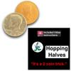 Ted's Sterling Magic Hopping Halves Sun and Moon, Half Dollar and English Penny Coin Trick (Non-expanded Shell) view 1