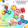 12 PCS Christmas Stocking Stuffer Fidget Spinner Toy Pack Push Pop Party Favor for Kid Boy Girl Toddler, Bubble Squeeze Sensory Hand Spinner Bag Filler Birthday Gift Party Supplies Classroom Prizes view 4