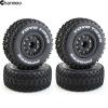 Chanmoo 1/10 RC Short Course Truck Wheels and Tires with 12mm Hex 1:10 Scale Off Road Tyres for 1/10 RC Off-Road Car Traxxas TRX4 Slash Arrma Losi Tenacity Vkar 10sc Hpi RC Buggy Car 4PCS (C Tires) view 3