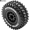 Chanmoo 1/10 RC Short Course Truck Wheels and Tires with 12mm Hex 1:10 Scale Off Road Tyres for 1/10 RC Off-Road Car Traxxas TRX4 Slash Arrma Losi Tenacity Vkar 10sc Hpi RC Buggy Car 4PCS (C Tires) view 4