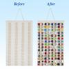 JOYMOMO Hanging Storage Organizer for Toy Cars Felt Display Case Hold Up 60 Toy Cars (Cream) view 2