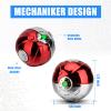 Cool Metal Fidget Spinner Desk Toy Glow in The Dark, Luminous Hand Finger Spinner EDC Birthday Christmas Stocking Stuffer Gift for Kid Adult, Finger Gyro Gadget for Office Classroom, Stress Focus Toy view 2