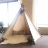 RongFa Teepee for Adults, Huge Teepee, Tent Picnic, Large Tall, Wedding Tent, 5 Sides Wide Open Front Teepee Without Door FlapsWhite view 1