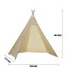 RongFa Teepee for Adults, Huge Teepee, Tent Picnic, Large Tall, Wedding Tent, 5 Sides Wide Open Front Teepee Without Door FlapsWhite view 3