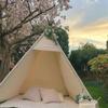RongFa Teepee for Adults, Huge Teepee, Tent Picnic, Large Tall, Wedding Tent, 5 Sides Wide Open Front Teepee Without Door FlapsWhite view 4
