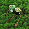 4Pcs Dollhouse Farming Tools, 1:12 Scale Miniature Rusty Metal Shovel Hoe and Pitchfork Kit Dolls House Furniture Accessories for Garden Landscape view 4