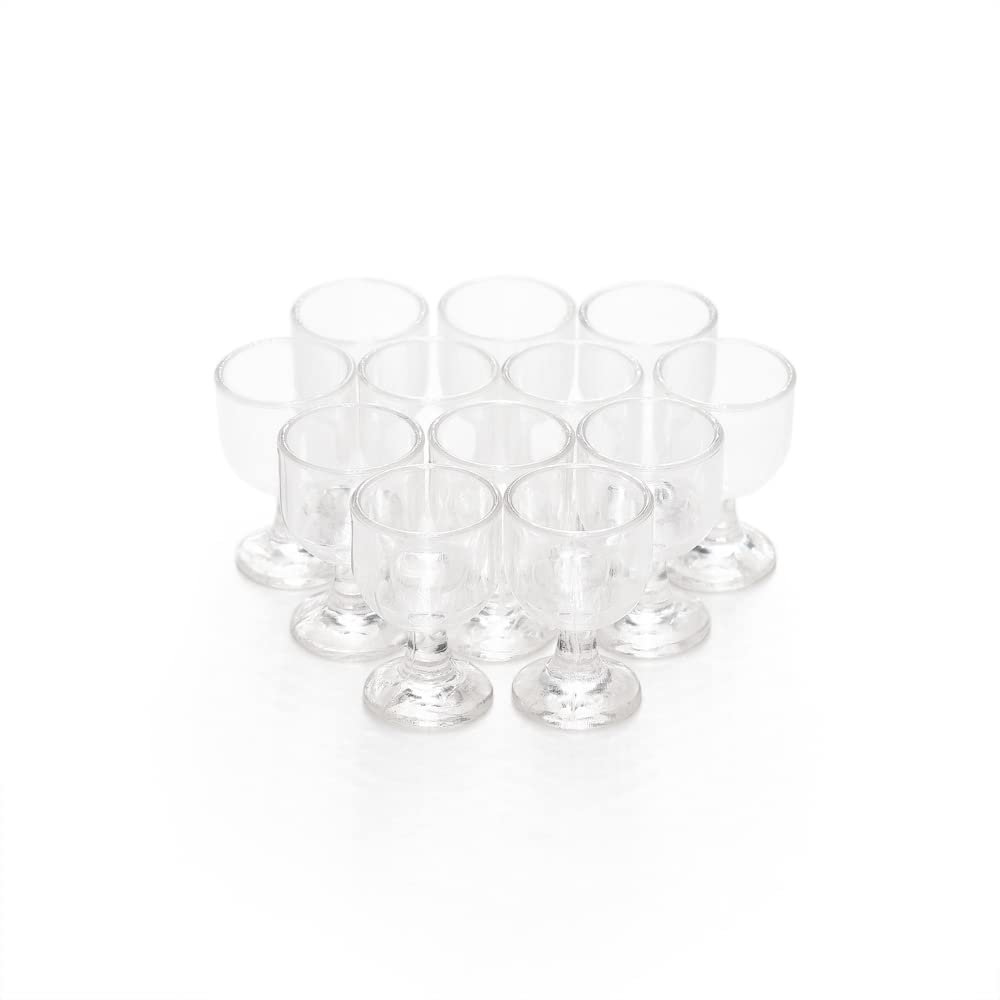Odoria 1/12 Miniature Empty Wine Glasses Dollhouse Decoration Accessories, 12Pcs