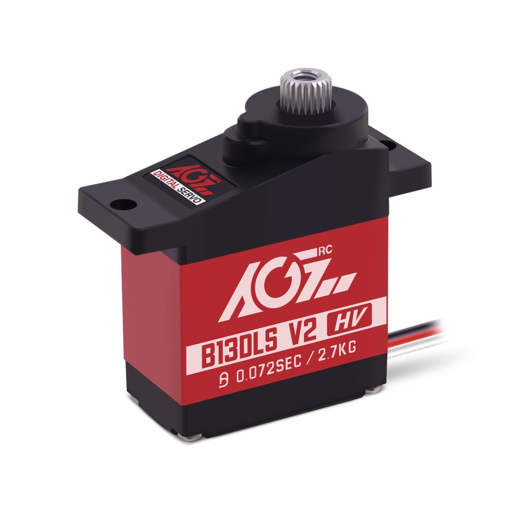 AGFRC Sub-Micro RC Steering Servo-Motor - Upgrade Metal Case Titanium Gear 0.072Sec High Speed HV Mini Servo for 1/14 1/18 1/24 RC Car Crawler Plane (B13DLS V2)