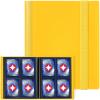 GEAoffice Card Binder - 4 Pocket Trading Card Collection Album Folder - 160 Side Loading Pocket Binder for TCG, MTG, Sports&Game Cards - Gifts for Card Collectors (Yellow) view 1