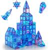AFUNX Magnetic Tiles, 116PCS Magnet Building Blocks, 3D Diamond Magnetic Blocks, Construction Stem Toys for Kids, Educational Toys for Boys Girls Ages 3 4 5 6 7 8 (116 PCS) view 1