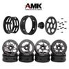 4pcs 1.9 Inch Carbon Fiber Wheels Rims Hub for 1/10 RC Crawler TRX4 TRX6 Axial SCX10 III TF2 Gmade R1 Element Enduro 1.9S DIY Car Wheel (4pcs A Wheel Rims) view 2