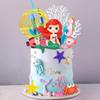 17 PCS Mermaid Cake Toppers Ocean Animals Under the Sea Cake Decorations with Ariel Model for Mermaid Under the Sea Theme Birthday Supplies (style 1) view 1